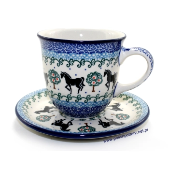 Filiżanka 0,3L + spodek dek. 2257X Konie